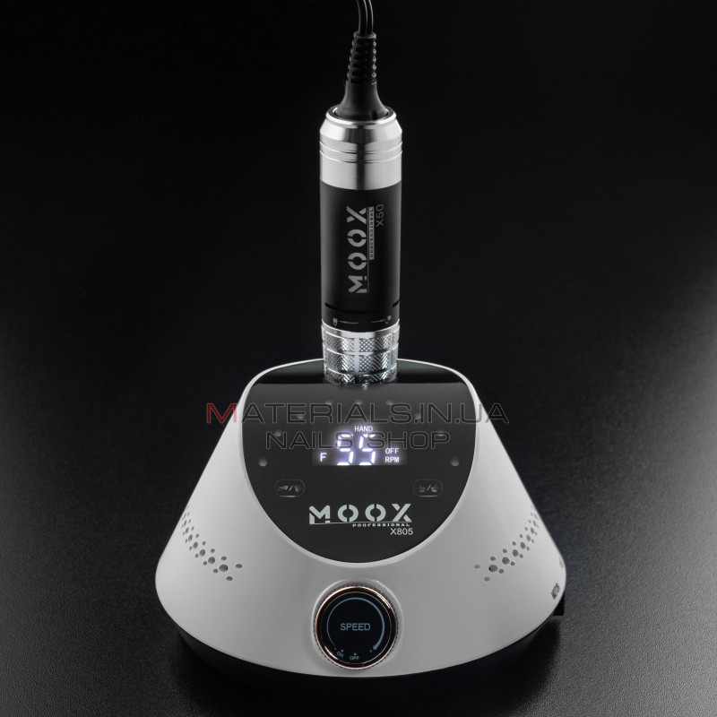 Фрезер Мокс X805 (White) на 55 000 об./мин. и 80W. для маникюра и педикюра Фрезер Мокс X805 (White) на 55 000 об./мин. и 80W. для маникюра и педикюра