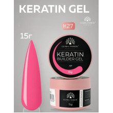 Keratin builder gel, K27, Global Fashion, 15 г
