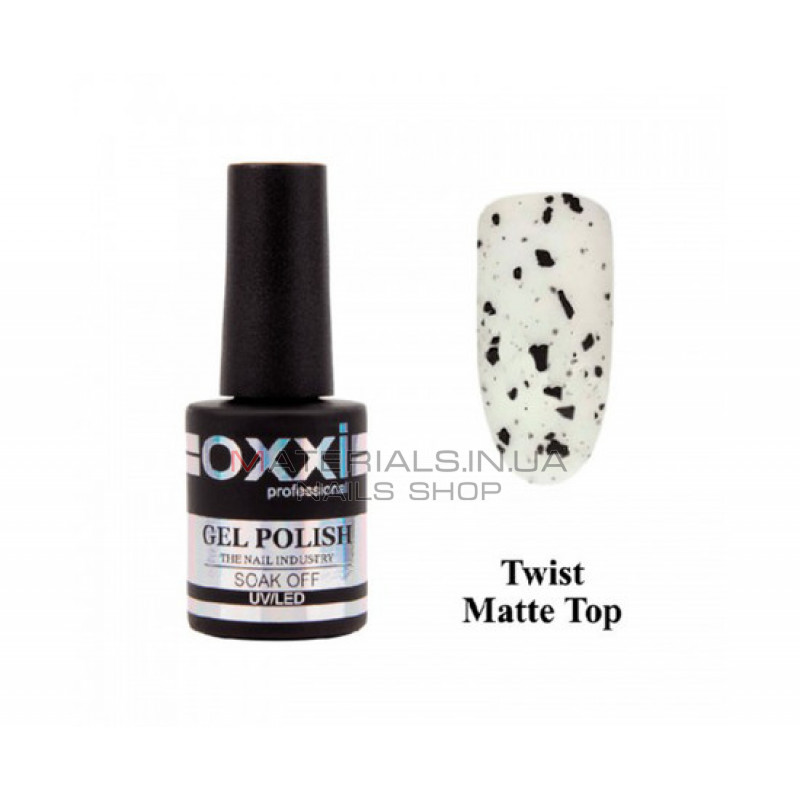 Матовий топ без липкого шару Oxxi Professional Twist Top Matte 10 мл Матовий топ без липкого шару Oxxi Professional Twist Top Matte 10 мл