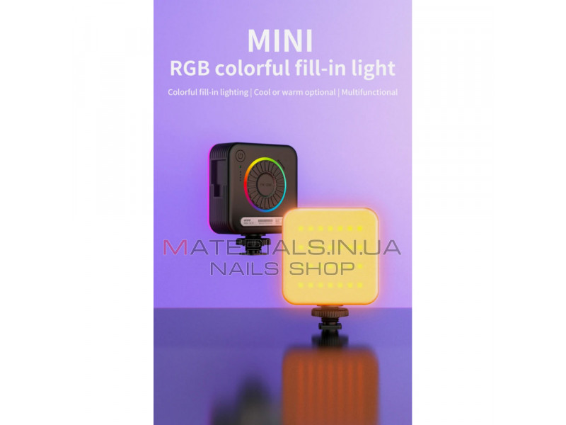 Накамерный видеосвет LED RGB— Ordro SL-50  Ambiient Lighting 6W 2700k-6500k 108 3000MAh