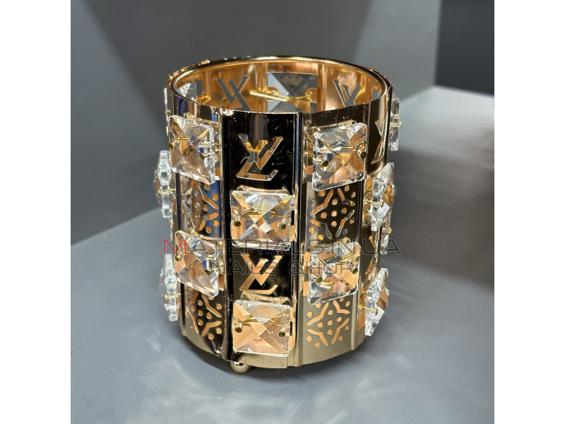 Підставка для пензлів із декоративним каменем Gold