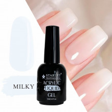 Рідкий акригель для нігтів Starlet Professional, 15 мл, Milky