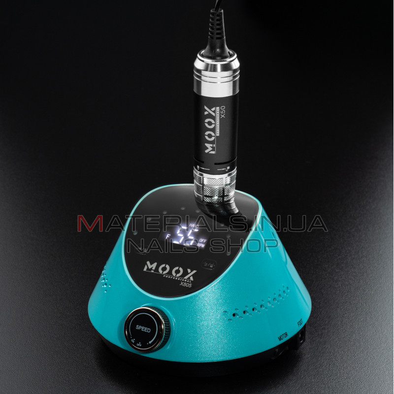 Фрезер Мокс X805 (Cyan) на 55 000 об/хв. та 80W. для манікюру та педикюру