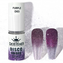 Disco Ombre Spray (7 г.) Purple D03 - світловідбивна спрей пудра Дизайнер для створення омбре на нігтях