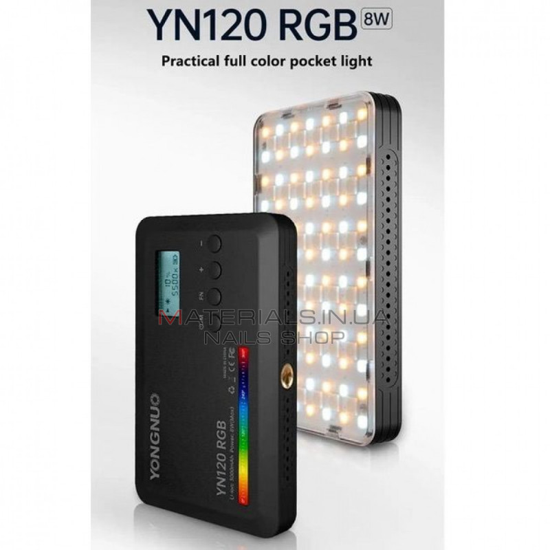 Накамерный видеосвет LED RGB — Yongnuo YN120RGB Накамерный видеосвет LED RGB — Yongnuo YN120RGB