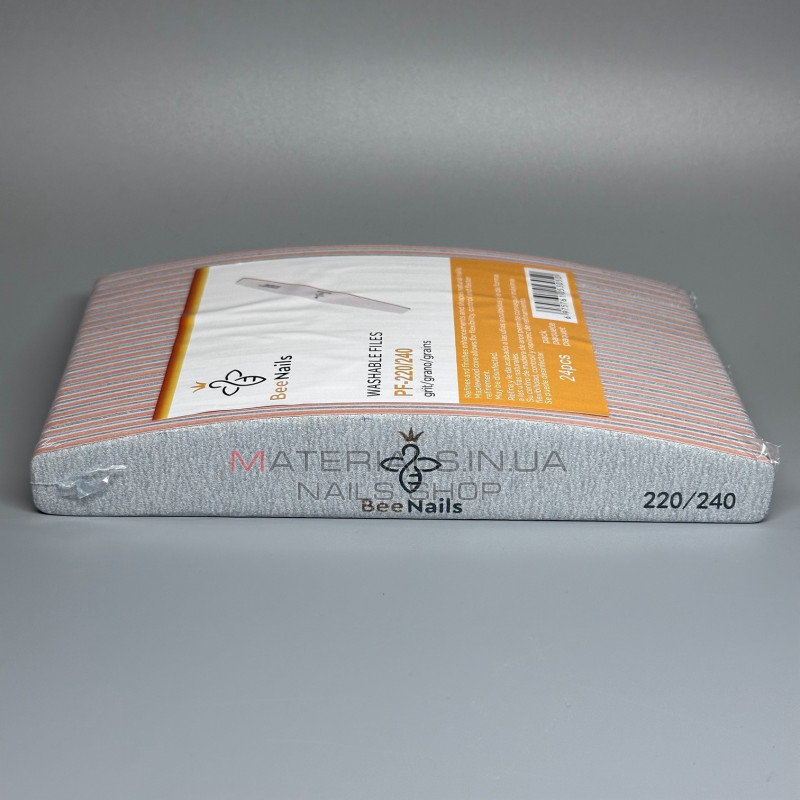Упаковка пилок Bee Nails - серая, лодочка 220/240 грит (24шт) Упаковка пилок Bee Nails - серая, лодочка 220/240 грит (24шт)
