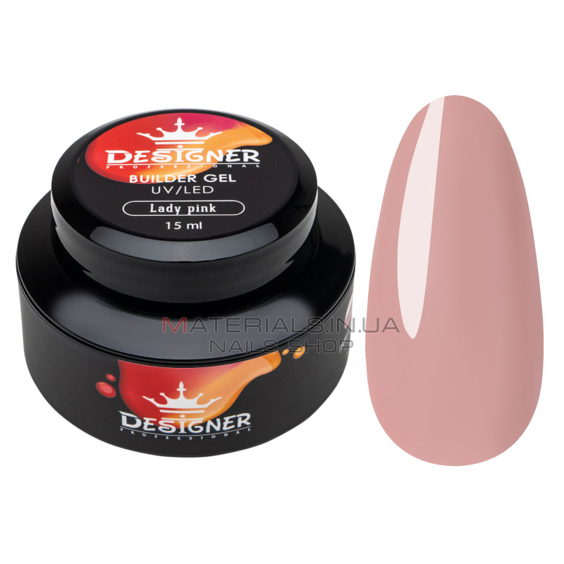 Builder Gel Lady Pink Designer B05, 15мл Builder Gel Lady Pink Designer B05, 15мл