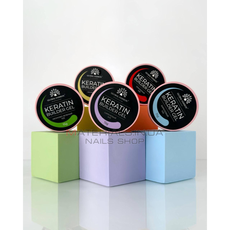 Keratin builder gel, K16, Global Fashion, 15 г