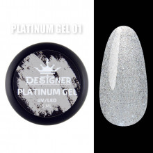 Platinum Gel Гель - платинум Designer Professional с шиммером, 5 мл. №01