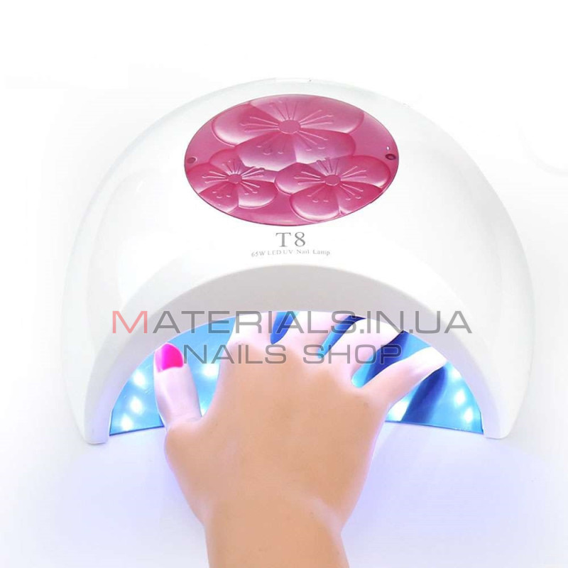 Гібридна лампа UV LED SUN T8, Рожева, 65 Вт