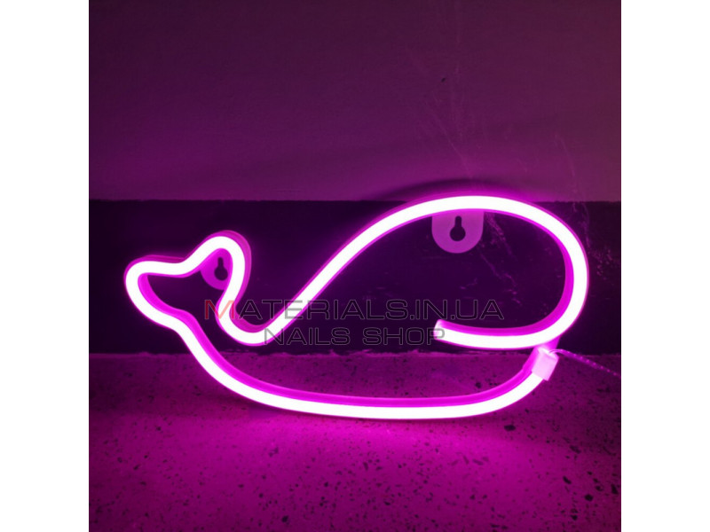 Ночной светильник Neon Sign — Whale