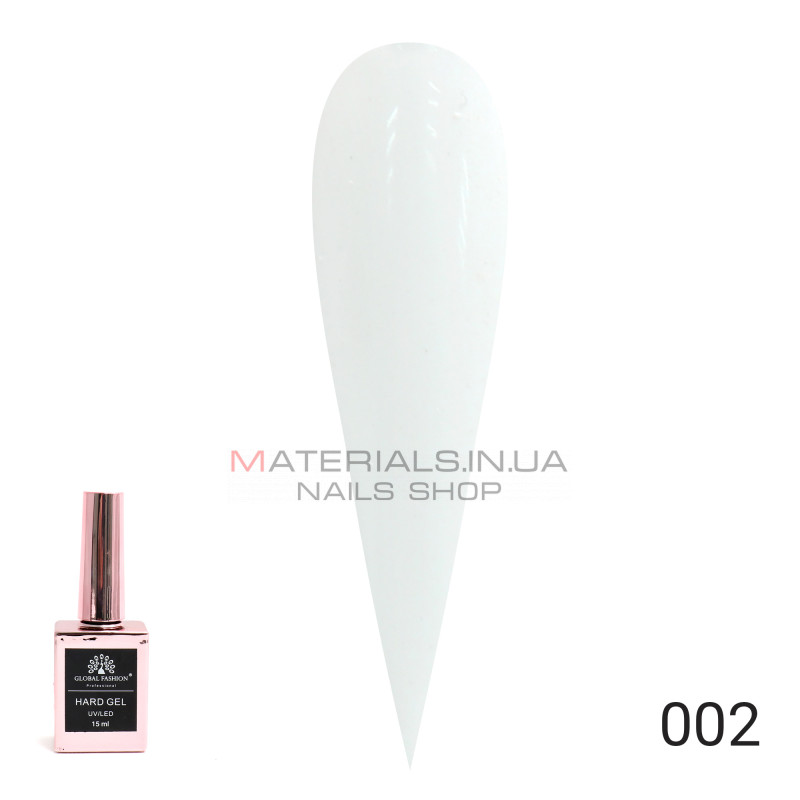 Твердий гель (Hard Gel) 15 мл Global Fashion, 02 Твердий гель (Hard Gel) 15 мл Global Fashion, 02