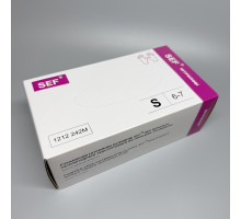 Перчатки нитриловые розовые без пудры размер S, 100 шт