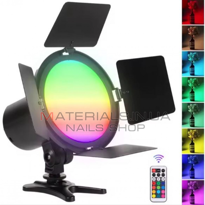 Студійний LED-прожектор JSL-216, 16 × 15 см, 128 світлодіодів, 2700 K-6500 K, пульт ДК