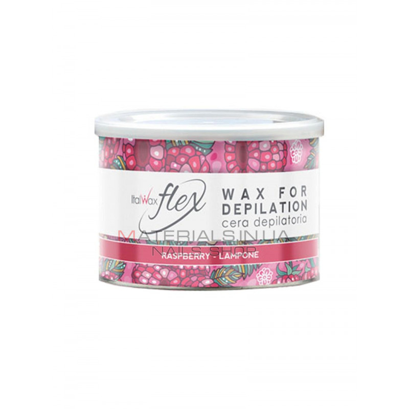 Теплий віск в банці Italwax FLEX - Малина, 400 г. Теплий віск в банці Italwax FLEX - Малина, 400 г.