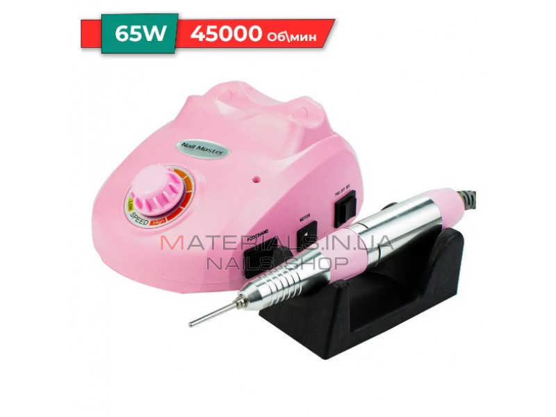 Фрезер для манікюру з насадками Nail Drill ZS - 603 65W 45000об/хв машинка для нігтів шліфування лаку фрези