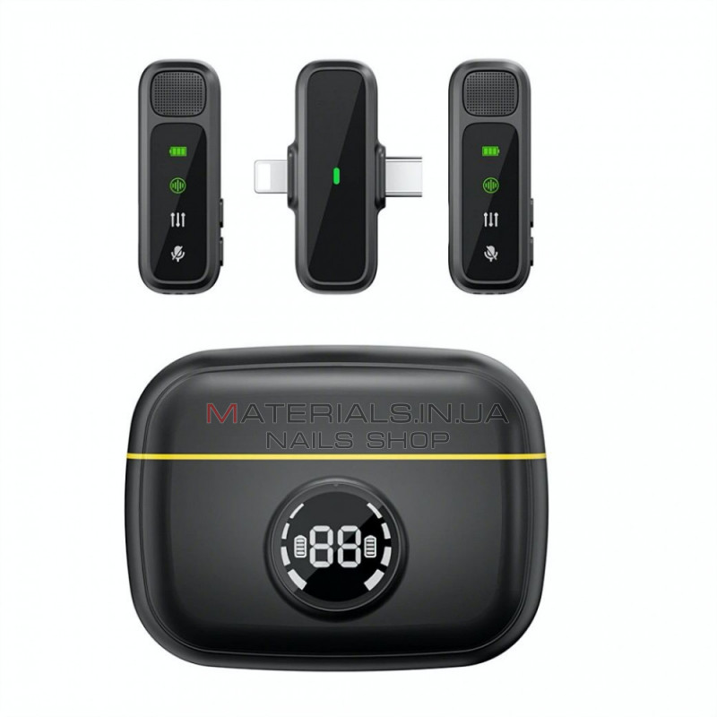 Беспроводной микрофон для телефона USB C+Lightning — Wiwu Wi-WM003 Беспроводной микрофон для телефона USB C+Lightning — Wiwu Wi-WM003