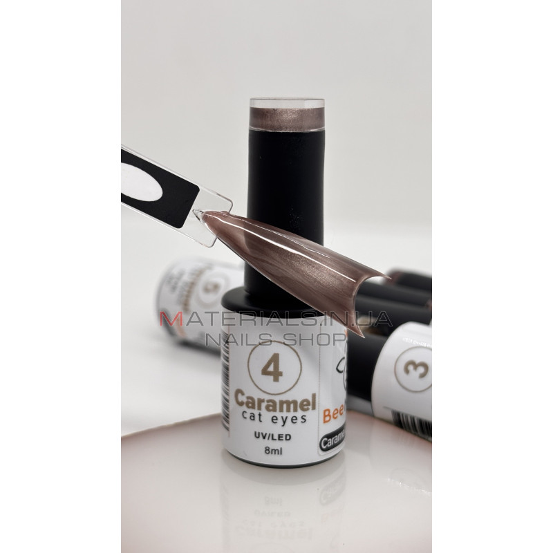 Гель лак Bee Nails Caramel Cat Eyes 04, 8 мл Гель лак Bee Nails Caramel Cat Eyes 04, 8 мл