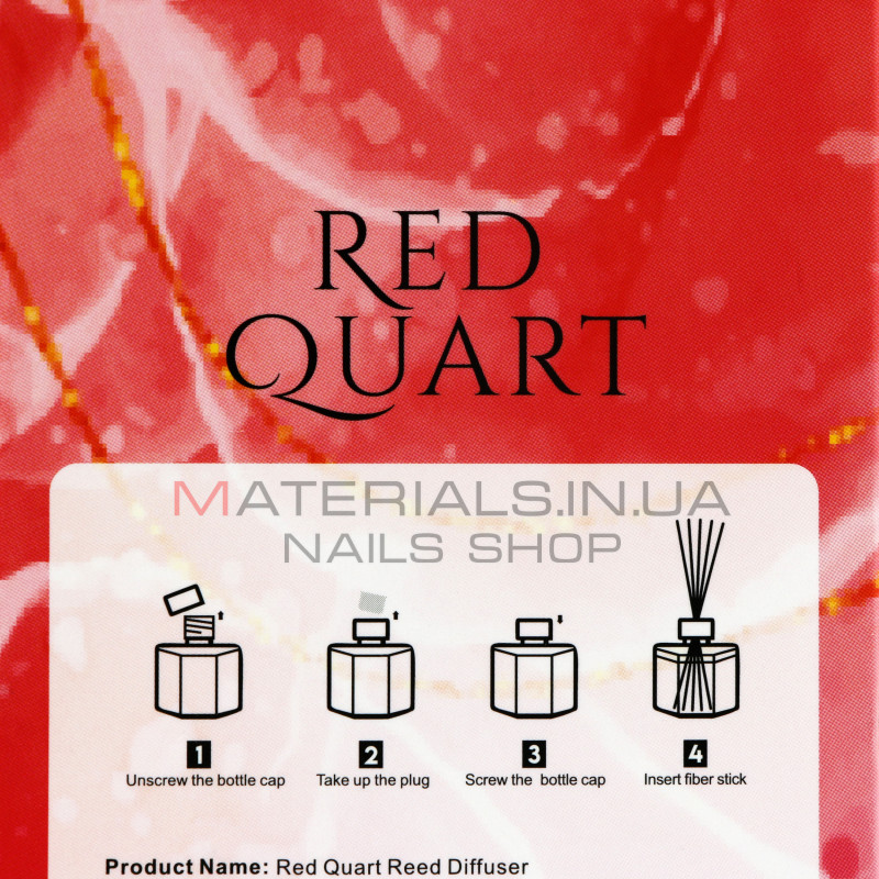Ароматический диффузор Global Fashion, 100 ml, Red Quart Reed Diffuser