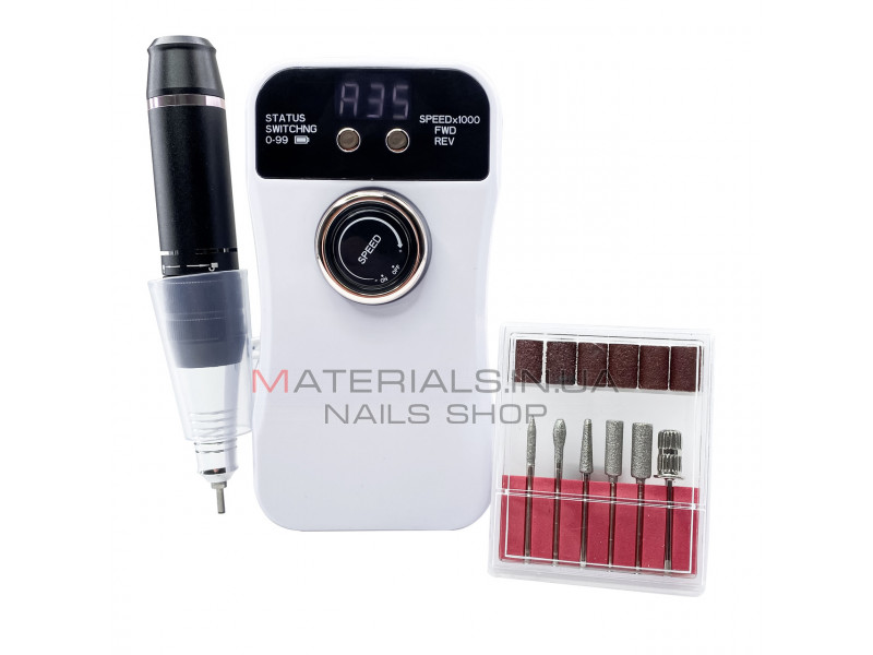 Фрезер для манікюру акумуляторний Nail Master ZS-230 35000 об/хв фрейзер на акумуляторі для нігтів