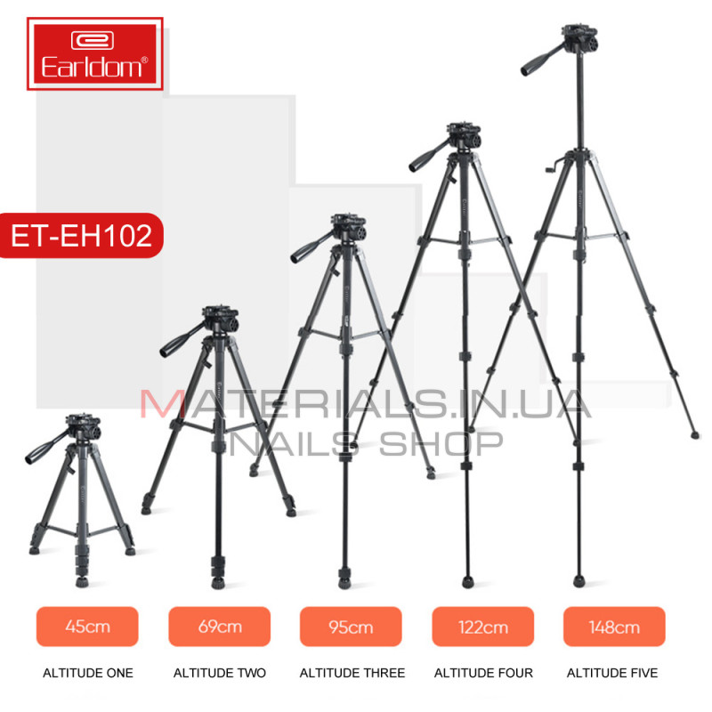 Tripod Multifunctional 1.48m Earldom ET-EH102 with phone holder