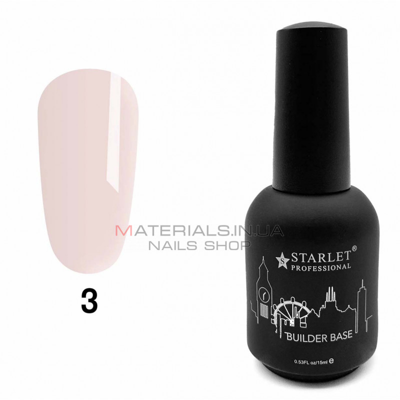 База для наращивания Builder Base Starlet Professional №003, 15 мл айвори База для наращивания Builder Base Starlet Professional №003, 15 мл айвори