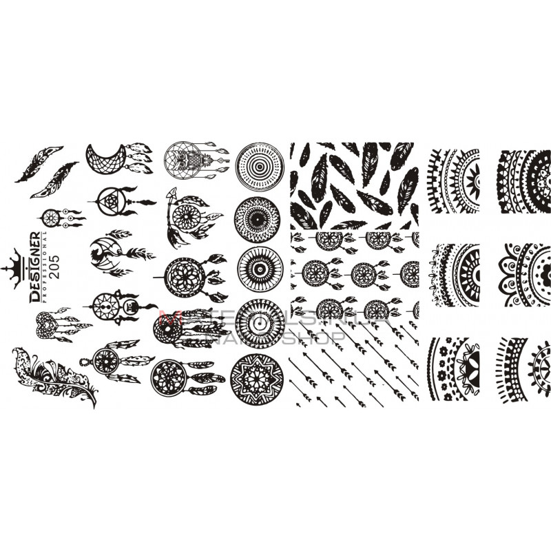 Диск для стемпінгу Designer металевий (12x6 см) №205