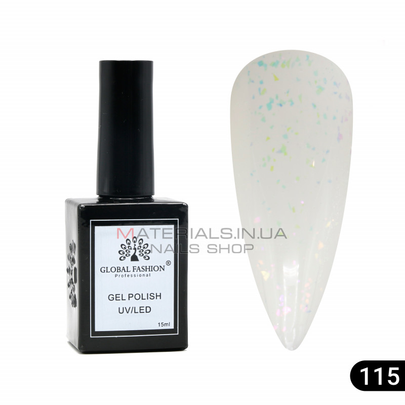 Гель лак Global Fashion, Gel polish 15 ml, 115