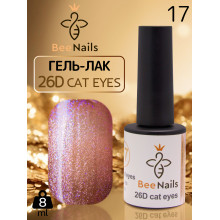 Гель-лак кошачий глаз 26D cat eyes Bee Nails, №17