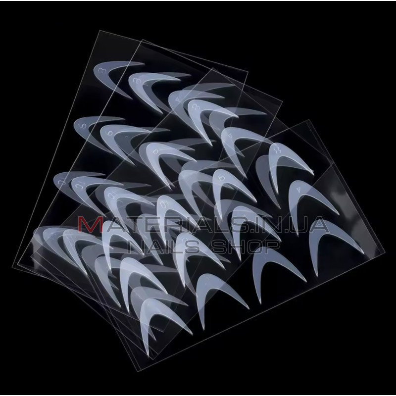 Nail Molds 12шт. (різні розміри) - Силіконові молди для дизайну нігтів та французького манікюру Дизайнер