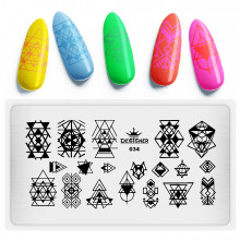 Диск для стемпінгу Designer металевий (12x6 см) №034