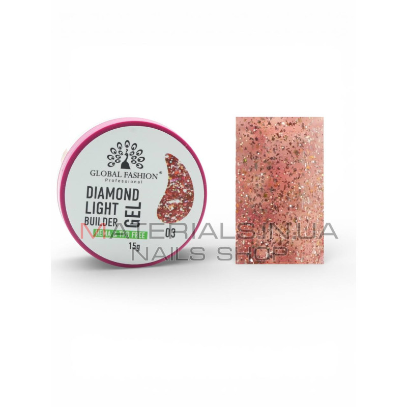 Гель для моделювання нігтів 15 г Diamond Light Builder Gel 03