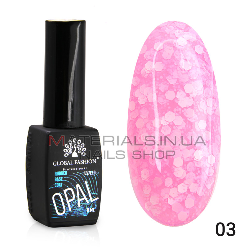 Каучуковая база Snow flakes Global Fashion 8 мл, 03