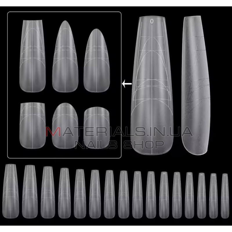 Fast Gel Tips MT1 (Multiforms) - типси гелеві Дизайнер 120 шт/уп