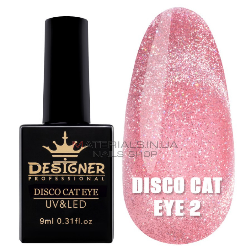 Светоотражающий гель-лак Disco Cat Eye №2, 9 мл., Дизайнер (Кошачий глаз) Светоотражающий гель-лак Disco Cat Eye №2, 9 мл., Дизайнер (Кошачий глаз)
