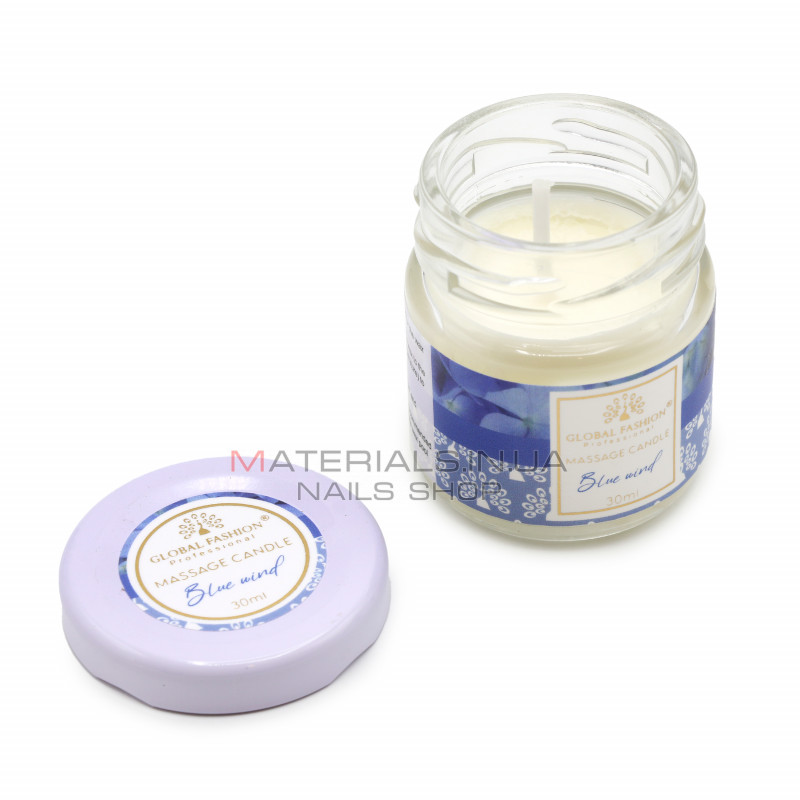 Массажная свеча Global Fashion, 30 ml, Blue wind Массажная свеча Global Fashion, 30 ml, Blue wind