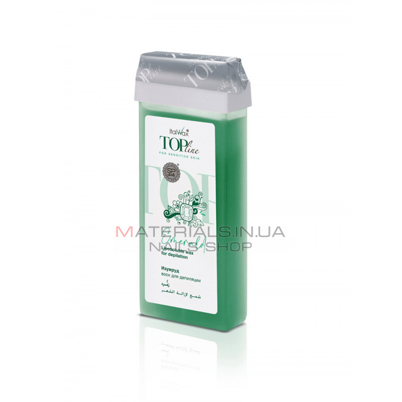 Воск в картридже Italwax TOP LINE - Изумруд, 100 г. Воск в картридже Italwax TOP LINE - Изумруд, 100 г.