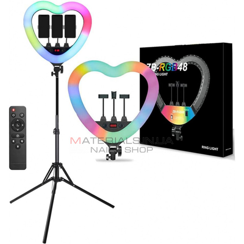 Heart Shaped Light RGB LED 48 cm 19" 268 Lights 68 RGB ZB-48 Heart Shaped Light RGB LED 48 cm 19" 268 Lights 68 RGB ZB-48