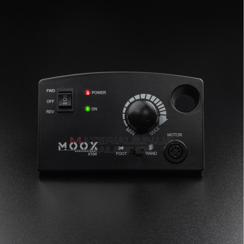 Фрезер Мокс X104 (Чорний) на 45 000 об/хв. та 65W. для манікюру та педикюру Фрезер Мокс X104 (Чорний) на 45 000 об/хв. та 65W. для манікюру та педикюру