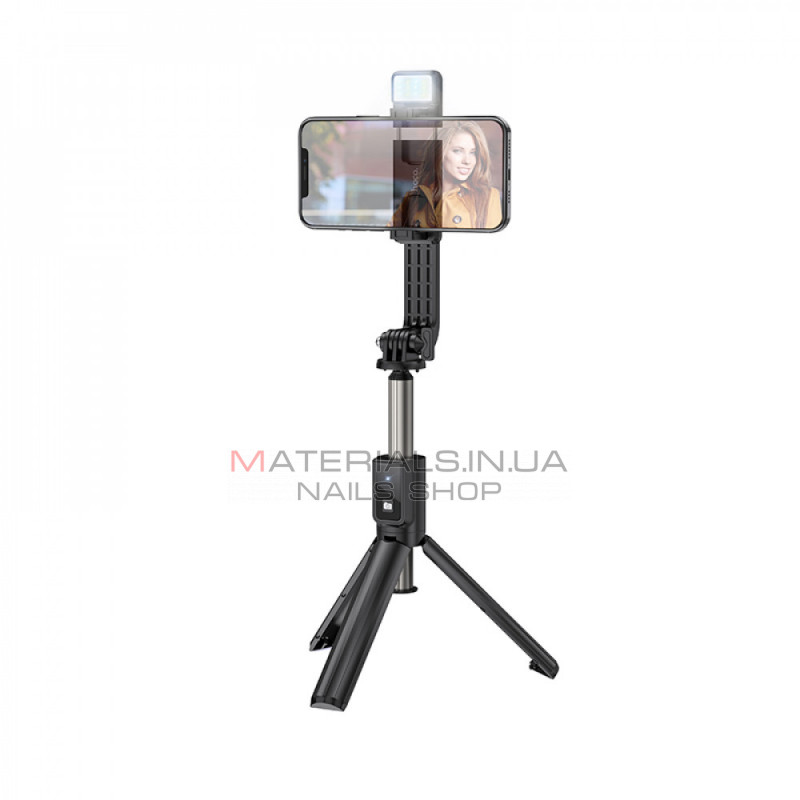 Live Broadcast Holder — Hoco K15 Treasure aluminum alloy fill light gimbal version live broadcast support — black Live Broadcast Holder — Hoco K15 Treasure aluminum alloy fill light gimbal version live broadcast support — black