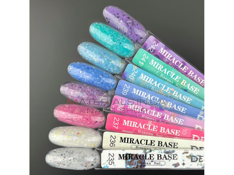 Кольорова база Miracle base 243 Дизайнер (9 мл.) - з чорною, срібною та кольоровою поталлю
