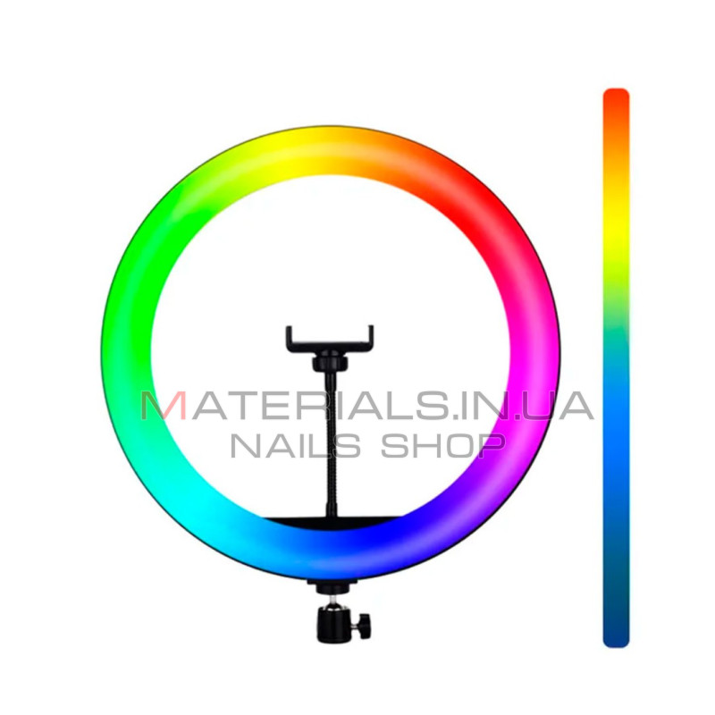 Кільцева лампа MJ-33 RGB, 33см