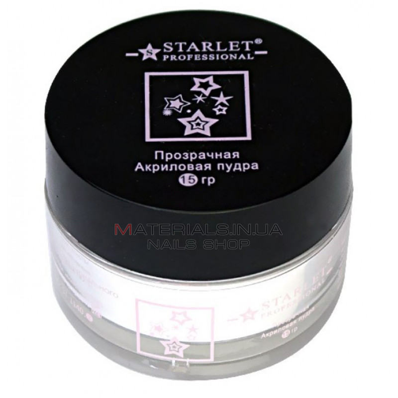 Акриловая пудра Starlet Professional "Прозрачная" 15г Акриловая пудра Starlet Professional "Прозрачная" 15г
