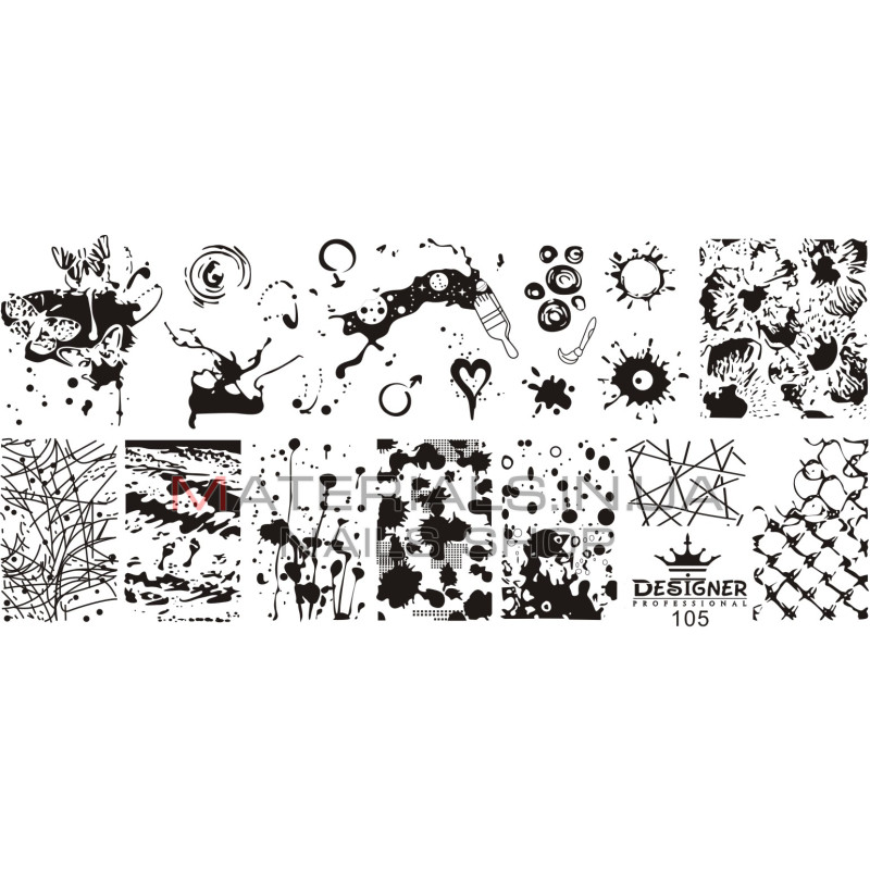 Диск для стемпінгу Designer металевий (12x6 см) №105