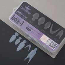 Nail Molds Mini Box 1, 60 шт. (5 форм) - Силіконові молди для верхніх форм та французького манікюру Дизайнер