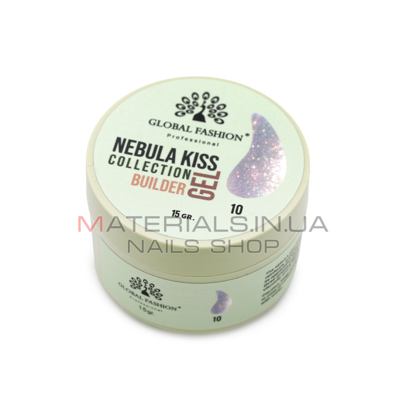 Гель для моделювання нігтів 15 гр, Nebula Kiss Builder Gel 10