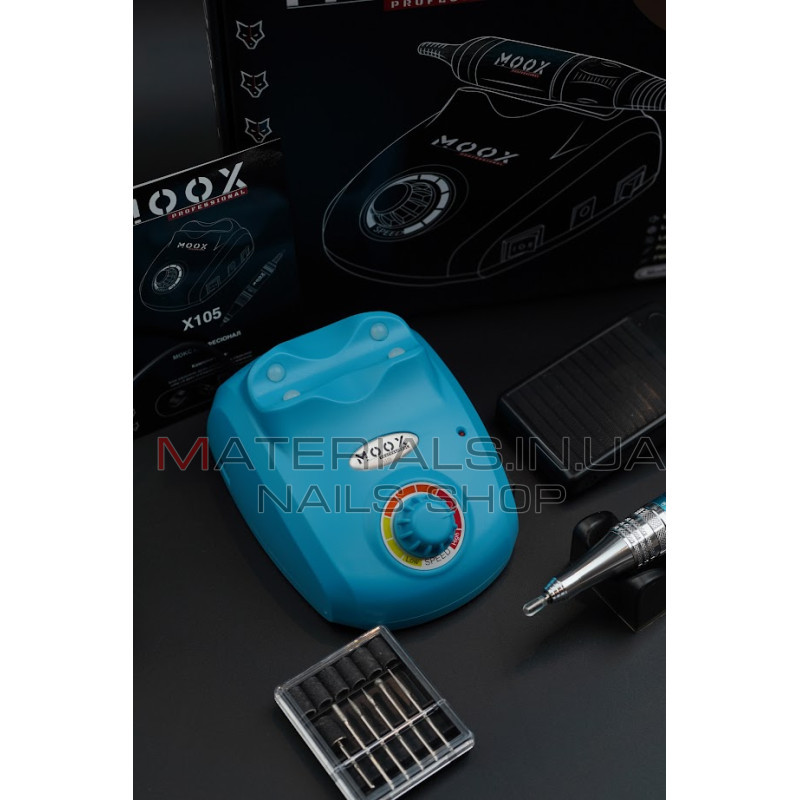 Фрезер Мокс X105 (Light Blue) на 45 000 об/хв. та 65W. для манікюру та педикюру