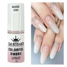 Colorful Ombre Spray, 7 г. Nude C03 (Нюдовий) - спрей пудра Дизайнер для створення омбре на нігтях
