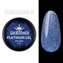 Platinum Gel Гель - платинум Designer Professional с шиммером, 5 мл. №10
