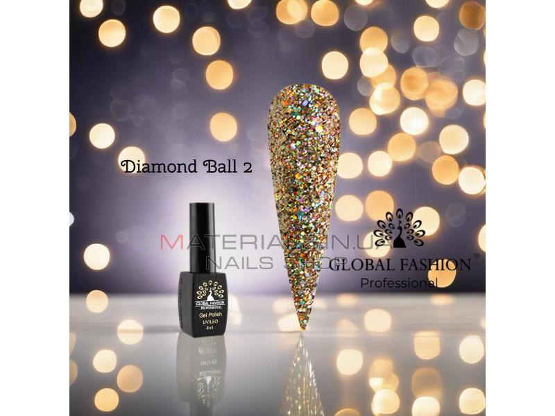 Гель лак Diamond Ball Global Fashion 8 мл, 002